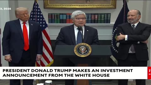 President Donald Trump Makes An Investment Announcement From The White House