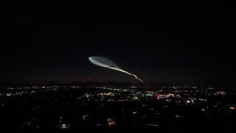 SpaceX Launch seen from Tucson Arizona