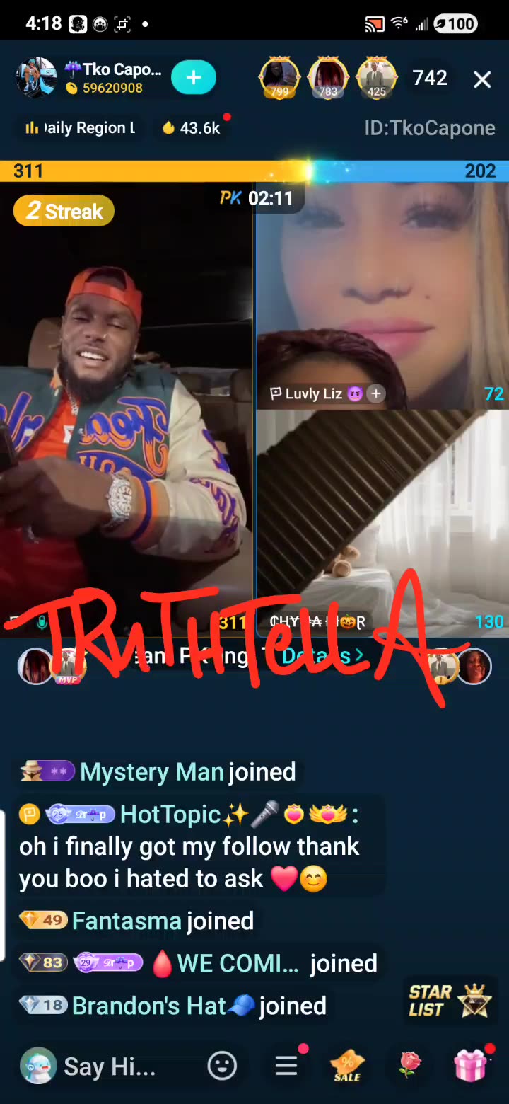 TKO CAPONE 3RD SHIFT SOLO LIVE & TEAM PK WITH PYT & LUVLY LIZ