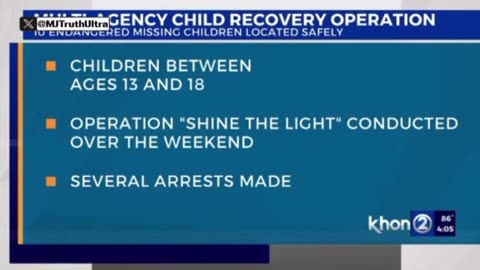 10 children rescued in Hawaii by Military and the Secret Service