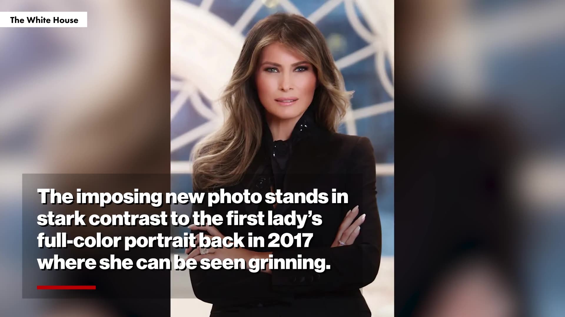 White House unveils first lady Melania Trump's official portrait