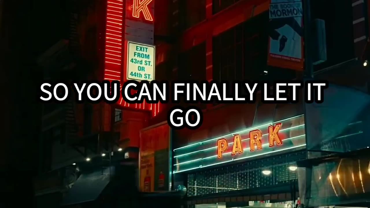 So you can finally let go