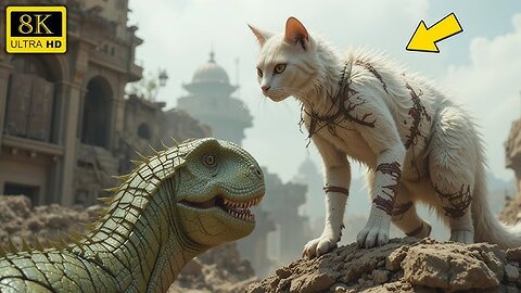 Massive Dinosaur vs. Cute White Cat in New York City l Jurassic World l Dominion Spoilers