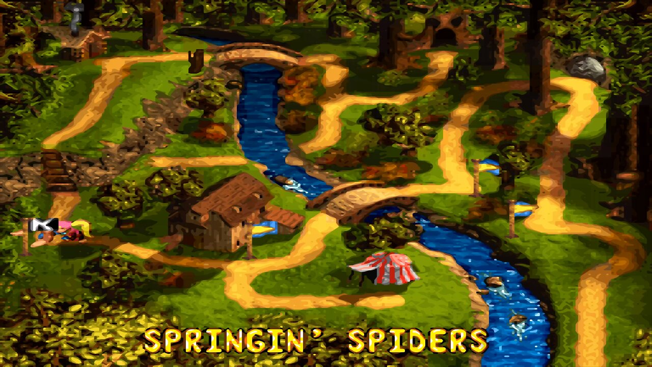 D.K.C. 3™ : DIXIE KONG'S Double Trouble! / ACT #2. KREMWOOD FOREST / A2#4. SPRINGIN' SPIDERS! DK