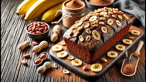 Chocolate Banana Bread with Peanuts