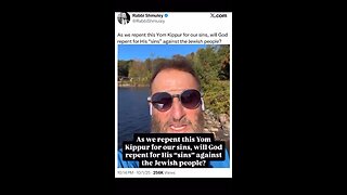 Rabbi Shmuley: when will God repent for your sins against the Jewish people