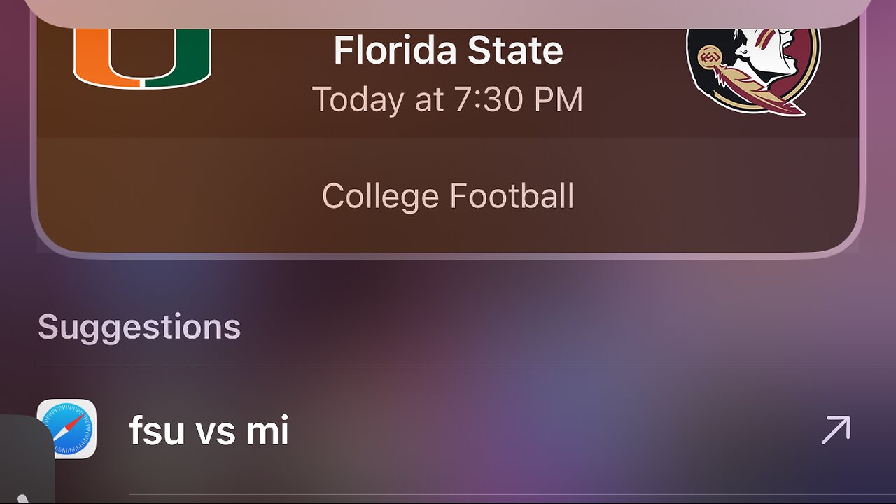 Mia vs FSU