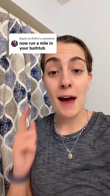 An American woman ran 1.6 kilometers in her own bathtub