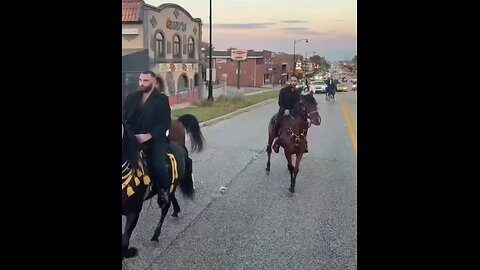 Mohammed Aburdaha and his group took over the roadway spealing in Arabic. #MuslimInvasion