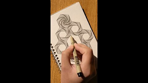 A wonderful hexagon pattern #zentangleart #drawings #howtotiktok #beautiful #doodleart #zentangle