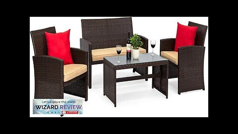 Best Choice Products 4-Piece Outdoor Wicker Patio Conversation Furniture Set for Backyard Review