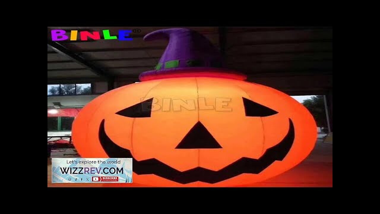 Halloween Decoration 6M 20ft Giant Inflatable Pumpkin With LED Lights Outdoor Yard Review