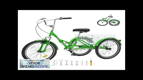 VEVOR Folding Adult Tricycle 24-Inch Adult Folding Trikes Carbon Steel 3 Wheel Review