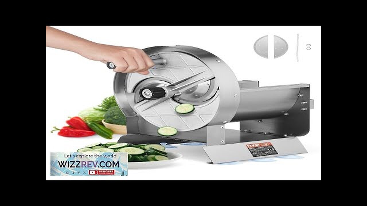 VEVOR Manual Vegetable Fruit Slicer 0-0.5"/0-12mm Thickness Adjustable Commercial Slicer Review