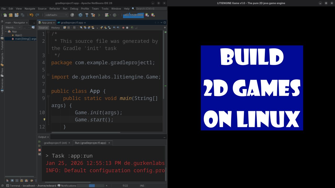 Create Your First 2D Game On Fedora 43 With LITIENGINE