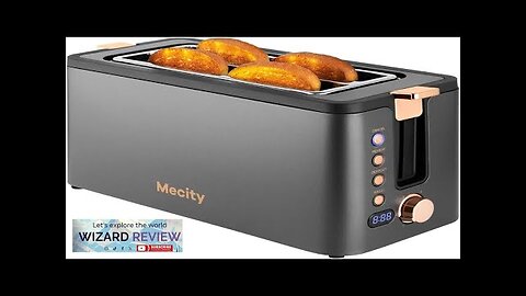 Mecity 4 Slice Toaster Long Slot Toaster With Warming Rack Bagel/Defrost/Reheat Review