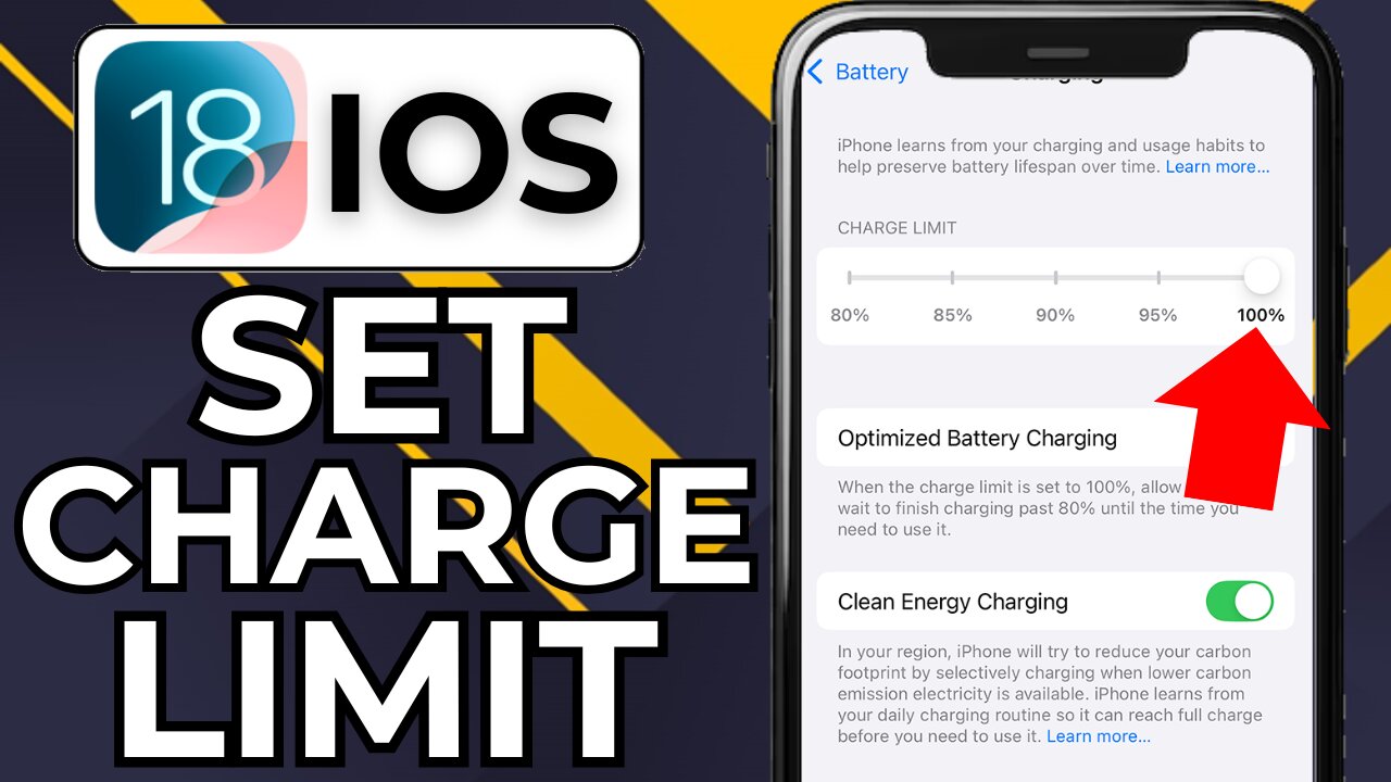 HOW TO SET CHARGING LIMIT ON IPHONE IOS 18