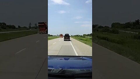 Epic Road Crash – Driver Distracted, Smashes Into Attenuator Truck#carcrash #dashcam #shorts