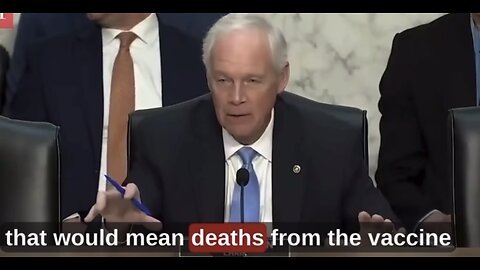 Sen Ron Johnson is fighting against MRNA vaccines. He is amazing!