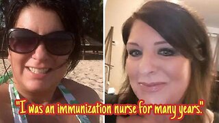 PRO-VAXX IMMUNIZATION NURSE HOLDS ACES AND 8's!