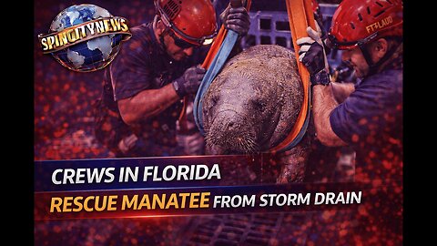 LIVE: Crews in Florida are rescuing a manatee from a storm drain.