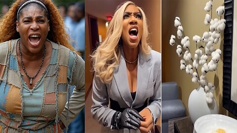 Serena Williams TRIGGERED by Cotton Plant in hotel! Virtue Signals on RACISM in CRINGE VIDEO!