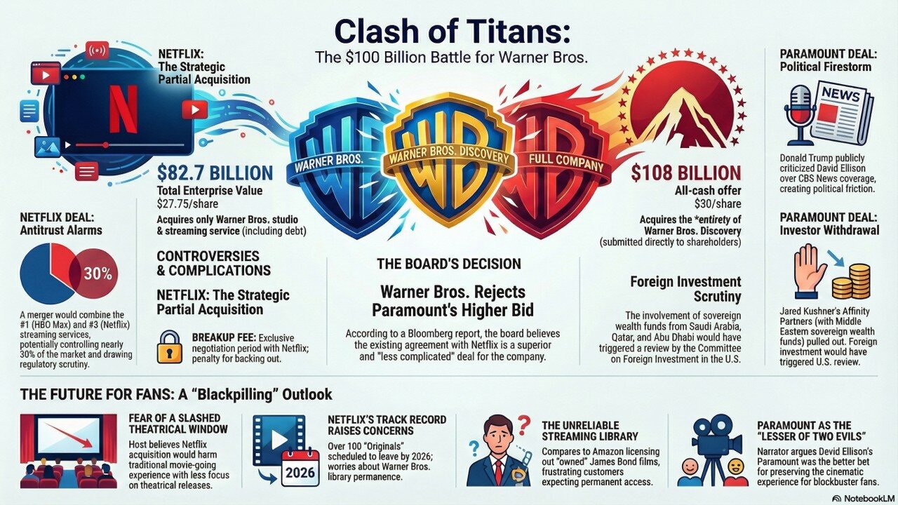 Warner Bros Rejects Paramount's Hostile Bid
