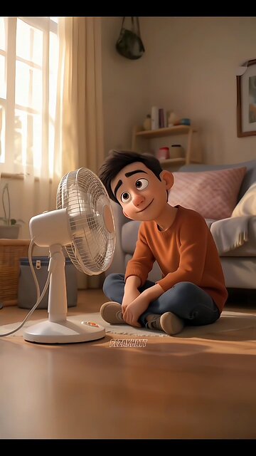 Curious Guy and The Spinning Fan