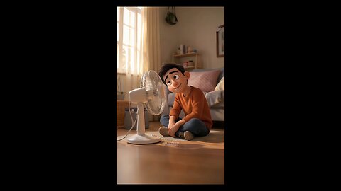 Curious Guy and The Spinning Fan