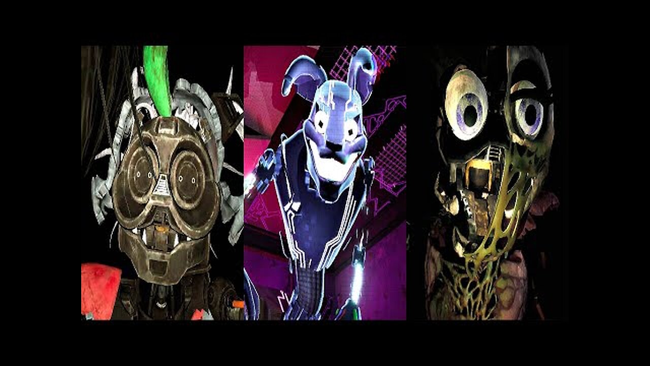 FNAF Security Breach Ruin DLC - All Bosses / Boss Fights & Ending