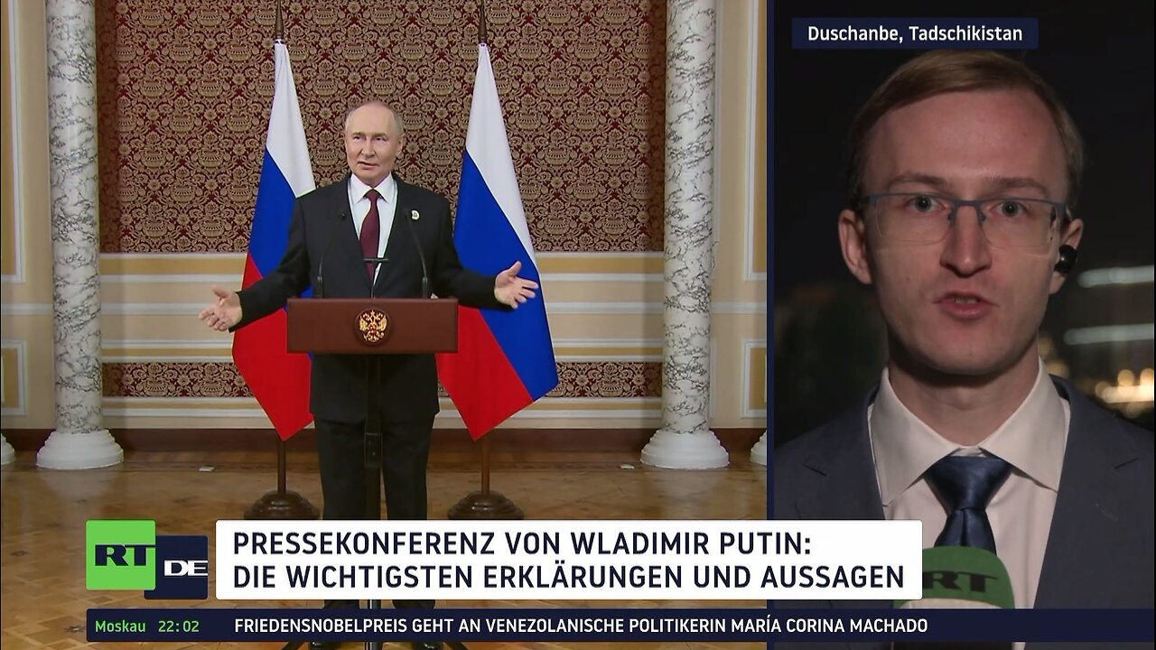 Putins Pressekonferenz zum Abschluss der Staatsvisite in Tadschikistan – Wichtigste Thesen