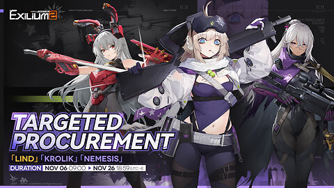 GIRLS' FRONTLINE 2 EXILIUM Turbulent Undercurrentsd BannerGameplayLind,Nikketa