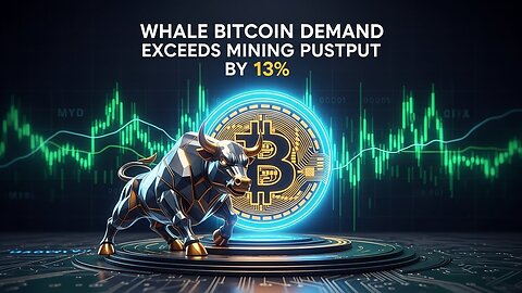 Whale Bitcoin Demand Exceeds Mining Output by 13%