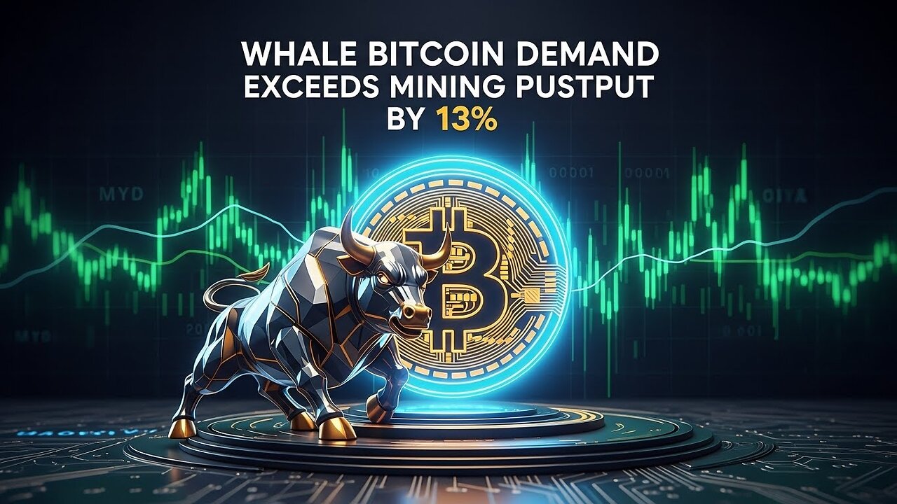 Whale Bitcoin Demand Exceeds Mining Output by 13%