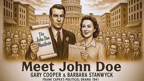 Meet John Doe (1941) – Gary Cooper & Barbara Stanwyck in Frank Capra's Political / Timeless Drama of Democracy and Deception