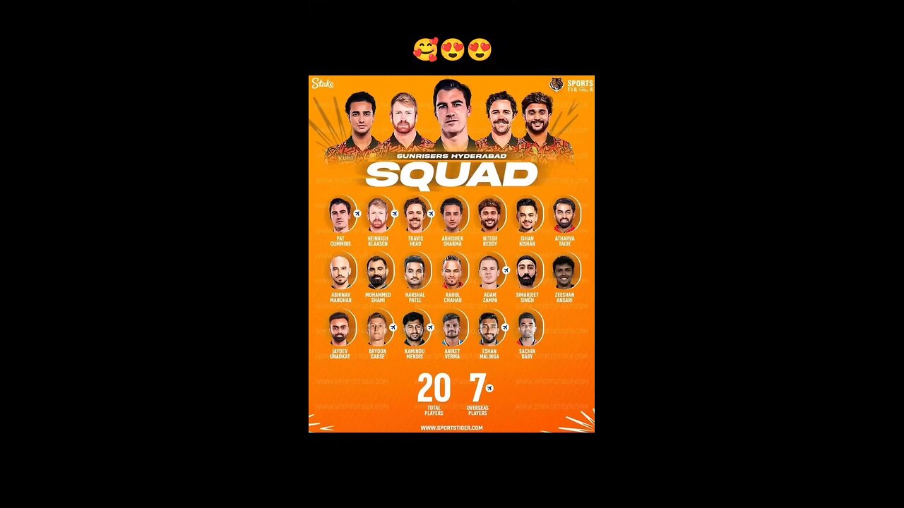 IPL SRH SQUAD/IPL 2025 HEDRABAD SQUAD