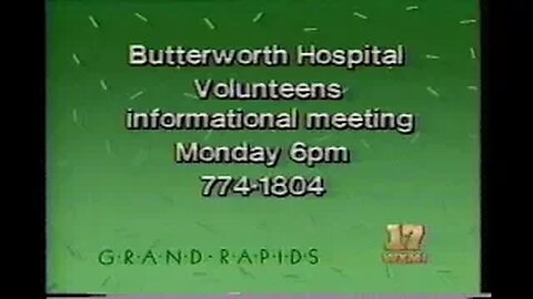 1988 - WXMI Grand Rapids Promo for 'Gentleman Bandit' & Community Announcements