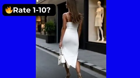 🔥 Rate Her Backside in This Tight White Dress Walking the City 1-10? 😍 Supermodel 4K