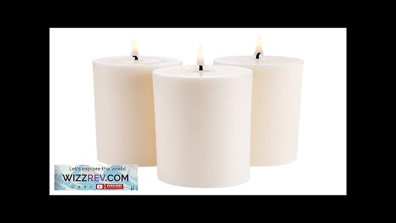 VEVOR 3 Pack Unscented Pillar Candles 65 Hours Long Burning Christmas White Review