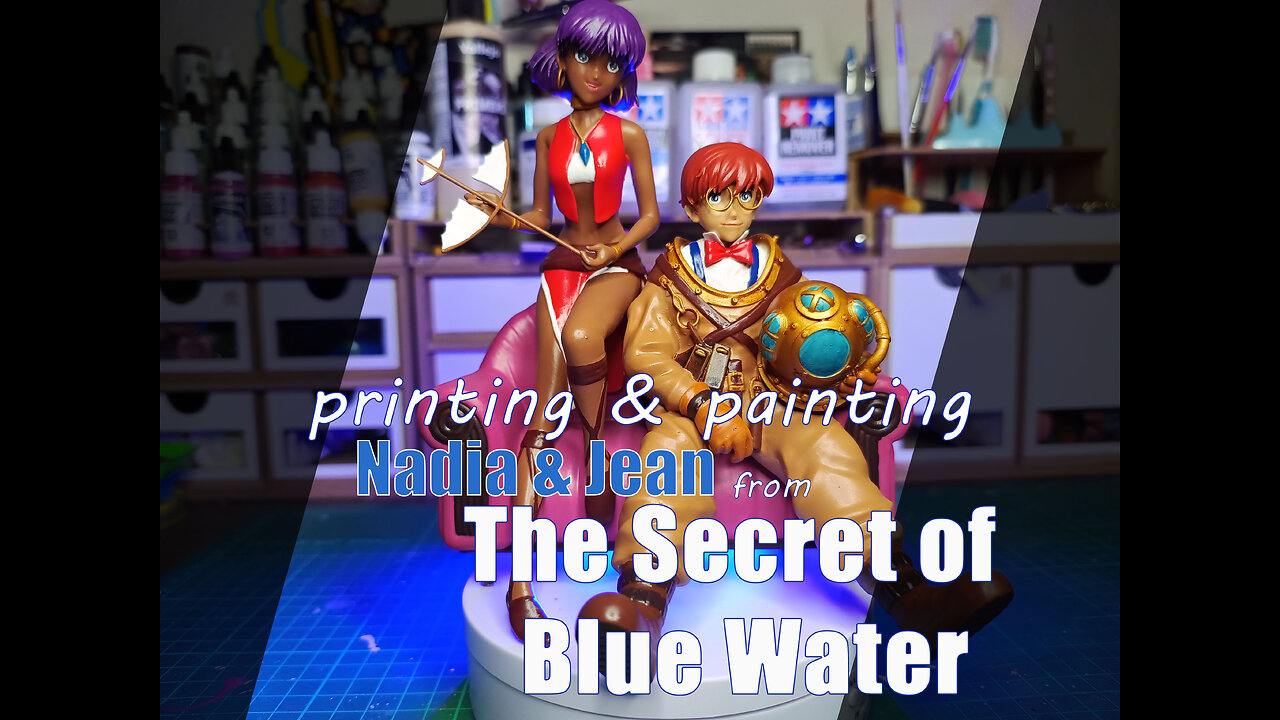 3D printing & painting Nadia & Jean from "The Secret of Blue Water" [ENG]