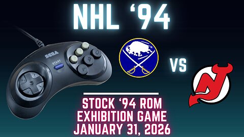 NHL '94: Sabres (tubegaming_) at Devils (Len) {Genesis} - Exhibition 193