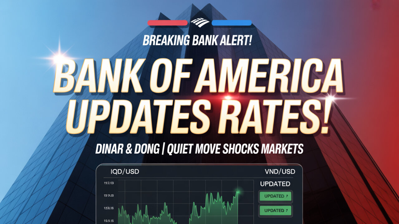 🏦 Bank of America ALERT Dinar & Dong Rates Quietly Updated 💥 RV News Today 💥 Today Iraqi Dinar News!