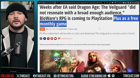 "MAJOR Game FLOPS, Dragon Age IS A FREE GAME NOW After Woke Plot RUINS GAME, GET WOKE GO BROKE"