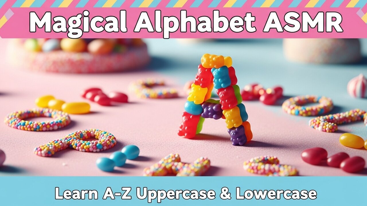 Magical Alphabet ASMR 2025 | Learn A-Z Uppercase & Lowercase with Satisfying Playdough & Candy