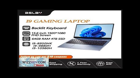 Laptop 15.6 Inch Intel Core i9-8950HK/9880H/10980H HD Camera 64GB RAM 4TB SSD Review