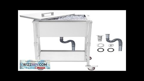 VEVOR 32qt Rolling Ice Chest Cooler Cart Outdoor Stand Up Cooling Bin Review