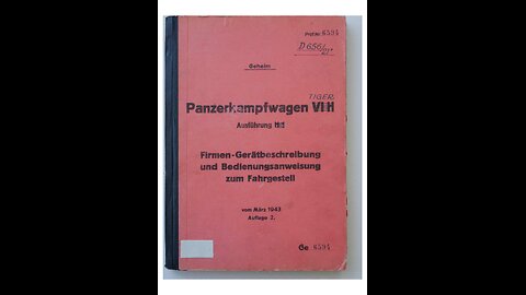 TIGER Panzerkampfwagen VI H Version Equipment Description