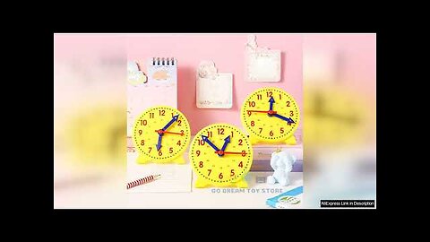 Children Montessori Clock Educational Toys Hour Minute Second Cognition Colorful Clocks Toys Review