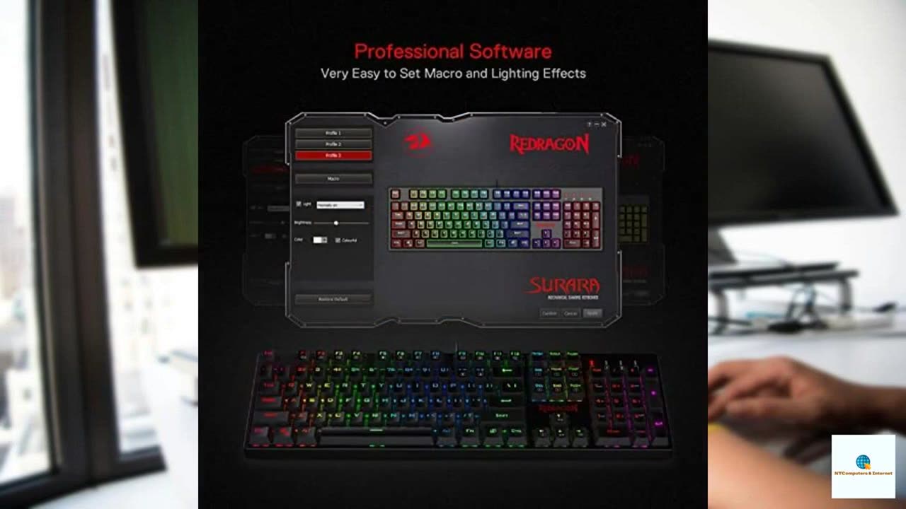 Redragon K582 RGB LED Backlit Mechanical Gaming Keyboard