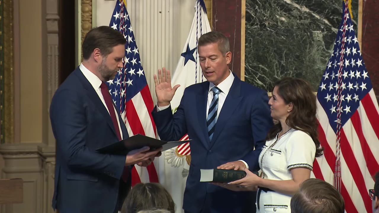 Vice President Vance Swears in Transportation Secretary Sean Duffy